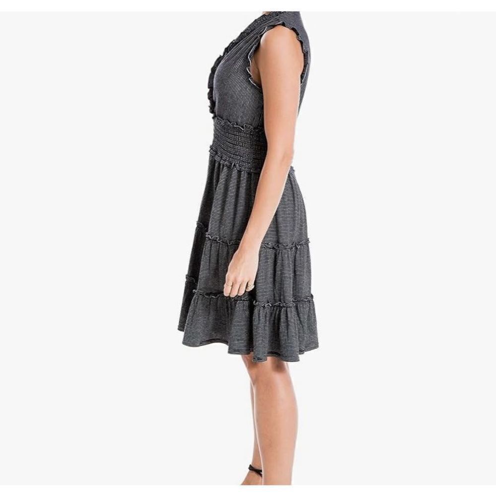 Max studio, women’s sleeveless stretch, short smocked dress - Picture 2 of 10